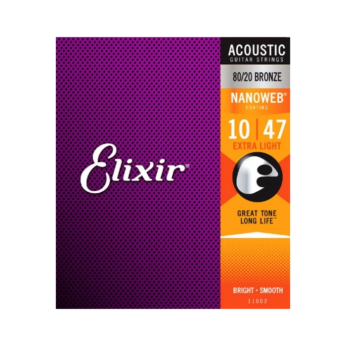 Elixir Nanoweb 80/20 bronze .010-.047 11002