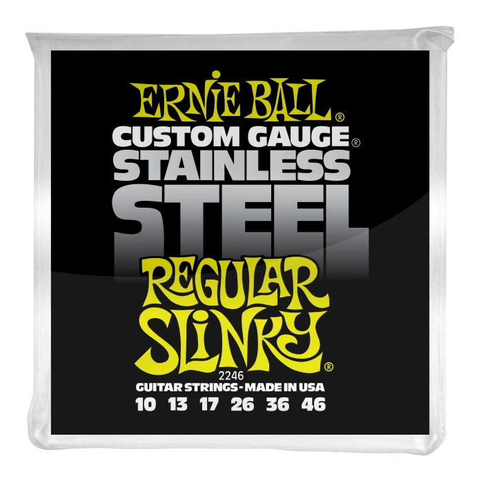 Stygos elektrinei gitarai Ernie Ball Slinky Stainless Steel .010-.046 2246