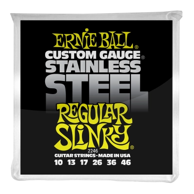 Stygos elektrinei gitarai Ernie Ball Slinky Stainless Steel .010-.046 2246