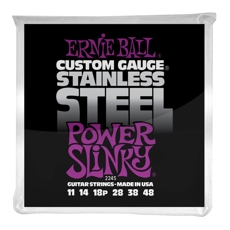 Stygos elektrinei gitarai Ernie Ball Slinky Stainless Steel .011-.048 2245