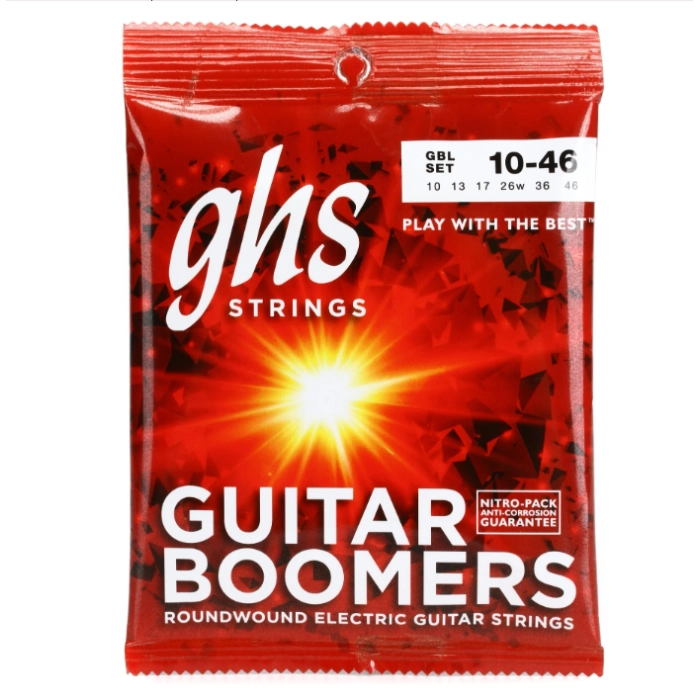 Stygos elektrinei gitarai GHS Boomers .010-.046 GBL