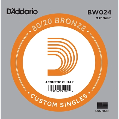 DAddario Single 80/20 Bronze .024 BW024