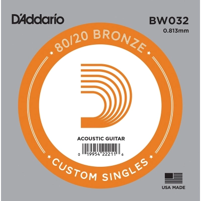 DAddario Single 80/20 Bronze .032 BW032