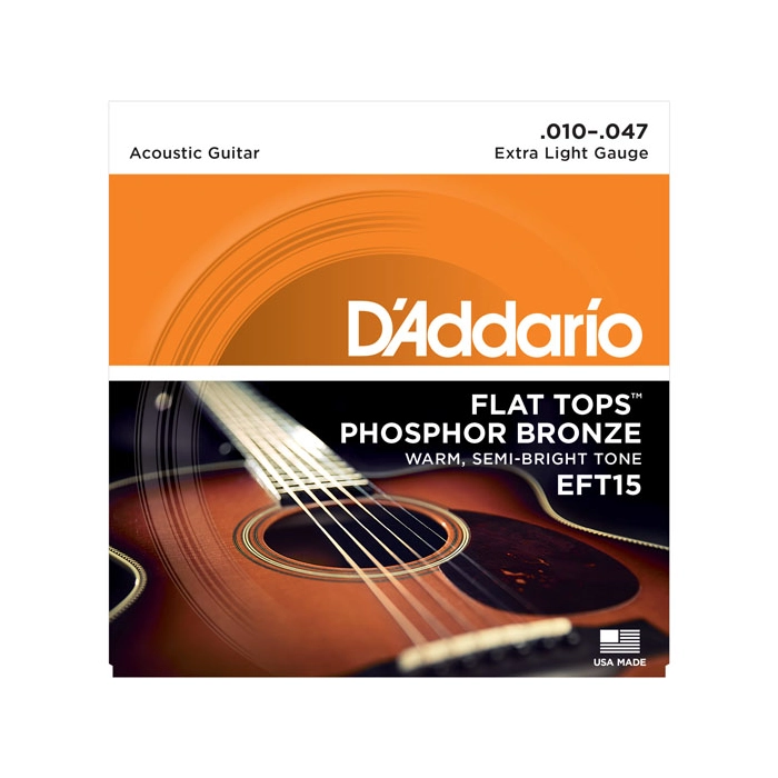 DAddario Flat Tops Phosphor Bronze .010-.047 EFT15