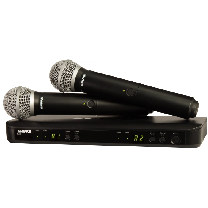 Shure BLX288/PG58 Belaidė Sistema