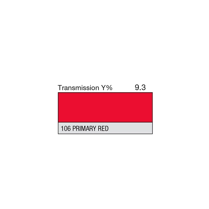 Apšvietimo Filtras LEE 106 Primary Red