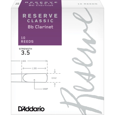 Liežuvėlis klarnetui Reserve Classic Bb DCT1035