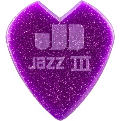 Dunlop KIRK HAMMETT JAZZ III PICK PURPLE SPARKLE