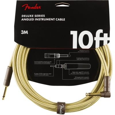 Instrumentinis laidas Fender Deluxe 10 Angle Instrument Cable Tweed 099-0820-091