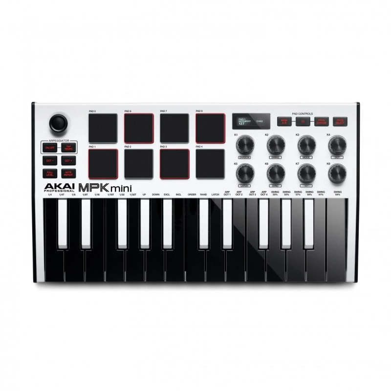 Midi klaviatūra AKAI MPK Mini MK3 White