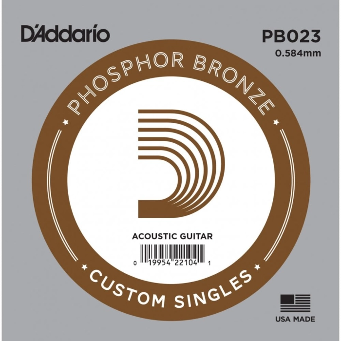 Pavienė styga Daddario Phosphor Bronze .023 PB023