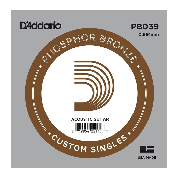 Pavienė styga Daddario Phosphor Bronze .039 PB039