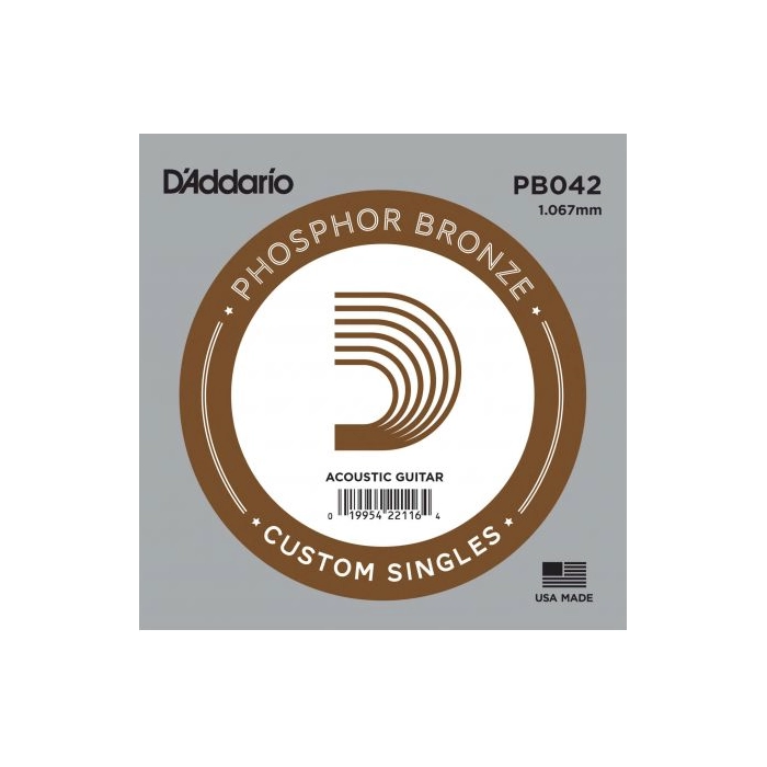 Pavienė styga Daddario Phosphor Bronze .042 PB042