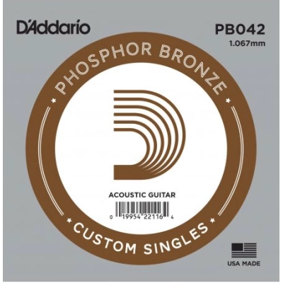 Pavienė styga Daddario Phosphor Bronze .042 PB042