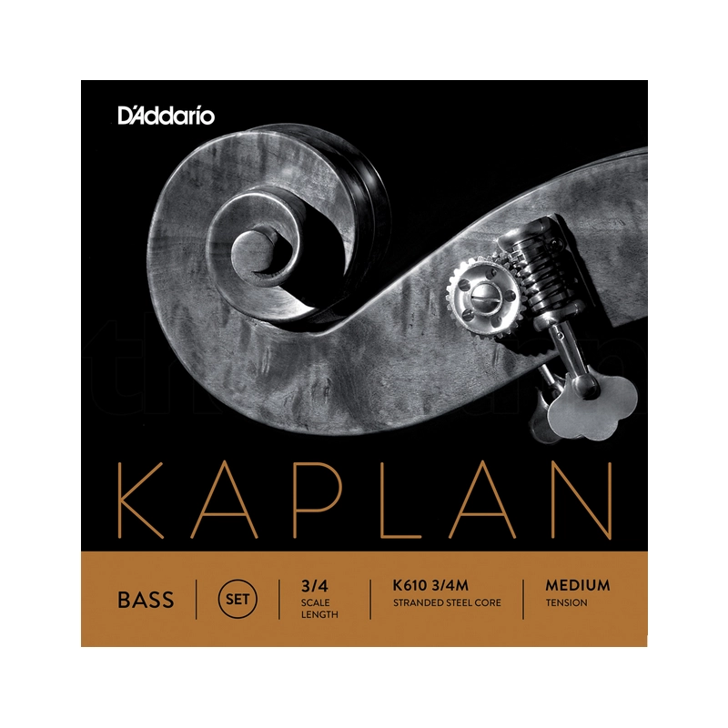 Stygos kontrabosui Daddario Kaplan Bass Set 3/4 Medium K610