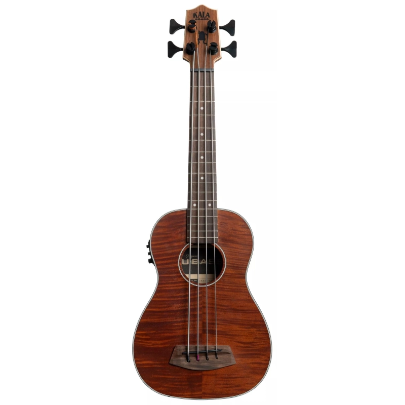 Bosinė ukulelė Kala U-Bass Exotic Mahogany, Fretted, Metal Round Wound Strings, with Deluxe Bag