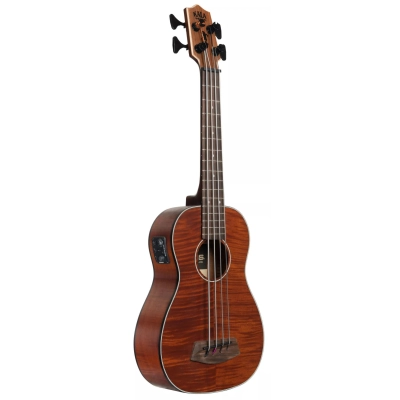 Bosinė ukulelė Kala U-Bass Exotic Mahogany, Fretted, Metal Round Wound Strings, with Deluxe Bag