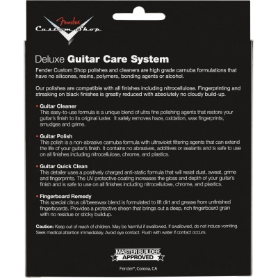 Gitaros valiklių komplektas Fender CUSTOM SHOP 4-STEP CLEANING KIT (4 PACK)