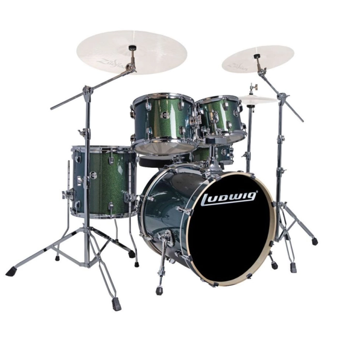 Būgnų komplektas Element Evolution 5PC Emerald Green Sparkle Ludwig LCEE20018EXP