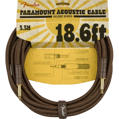 Laidas gitarai Fender Paramount 18.6 Acoustic Instrument Cable, Brown