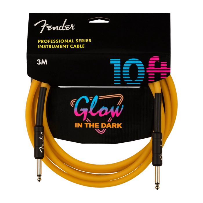 Laidas gitarai Fender Professional Series Glow in the Dark Cable, Orange, 10