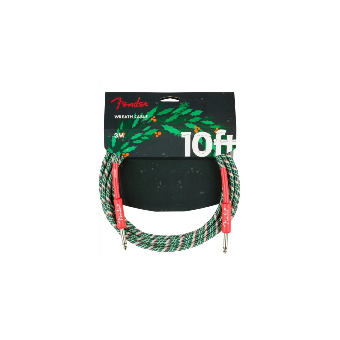 Laidas gitarai Fender Wreath Holiday Cable 10ft Red/Green