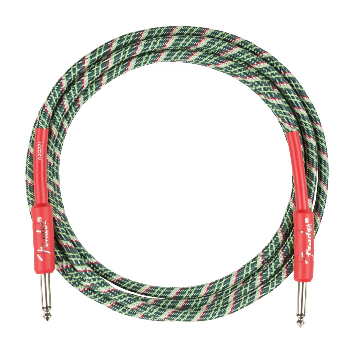 Laidas gitarai Fender Wreath Holiday Cable 10ft Red/Green