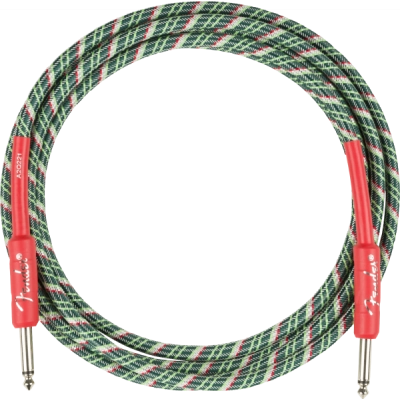 Laidas gitarai Fender Wreath Holiday Cable 10ft Red/Green