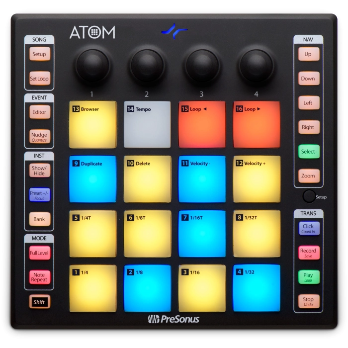 Midi pad kontroleris PreSonus® ATOM Controller, Black