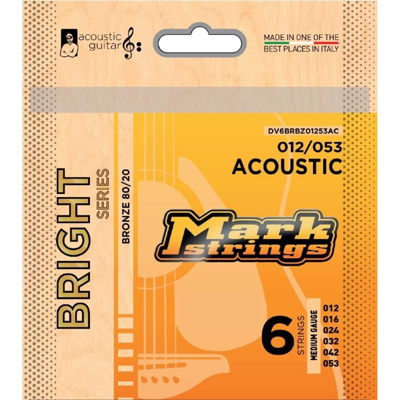 Stygos akustinei gitarai MarkStrings Bright 12-53