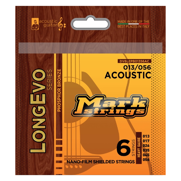 Stygos akustinei gitarai MarkStrings Longevo 13-56