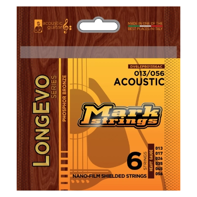 Stygos akustinei gitarai MarkStrings Longevo 13-56