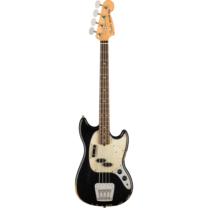 Fender JMJ Road Worn® Mustang® Bass, Black Bosinė gitara