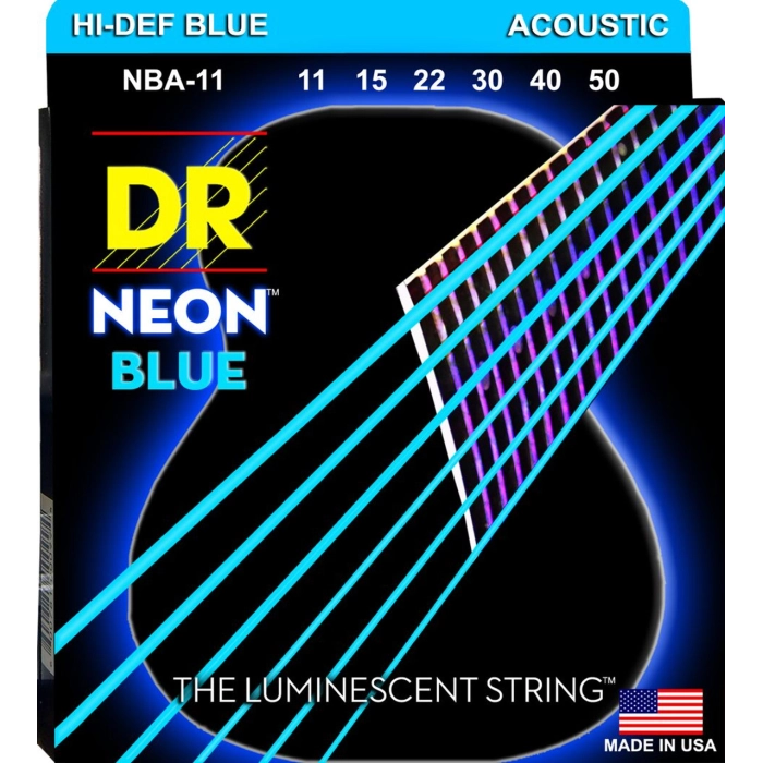 Stygos akustinei gitarai DR Neon Blue 11-50 NBA-11