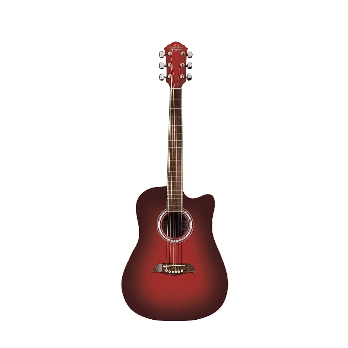 Akustinė gitara Oscar Schmidt OD45CRDBPAK-W-U Red Burst (su dėklu, mediatoriais)