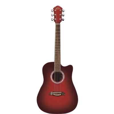 Akustinė gitara Oscar Schmidt OD45CRDBPAK-W-U Red Burst (su dėklu, mediatoriais)