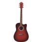 Akustinė gitara Oscar Schmidt OD45CRDBPAK-W-U Red Burst (su dėklu, mediatoriais)