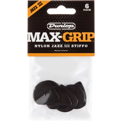 Dunlop 471P3S NYL MAX GRIP JAZZ - 6/PLYPK