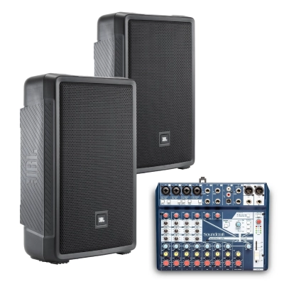 JBL IRX112BT + Soundcraft Notepad-12FX