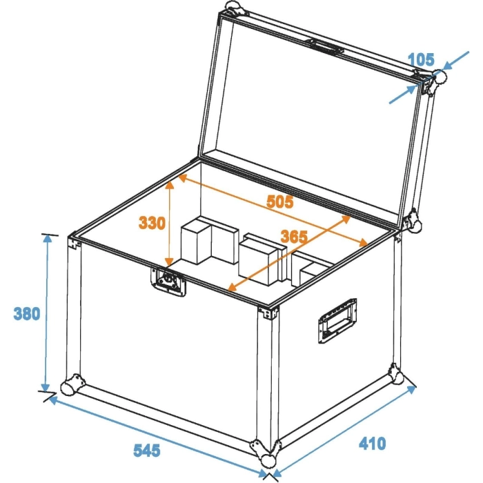 ROADINGER Flightcase 2x Z-1020