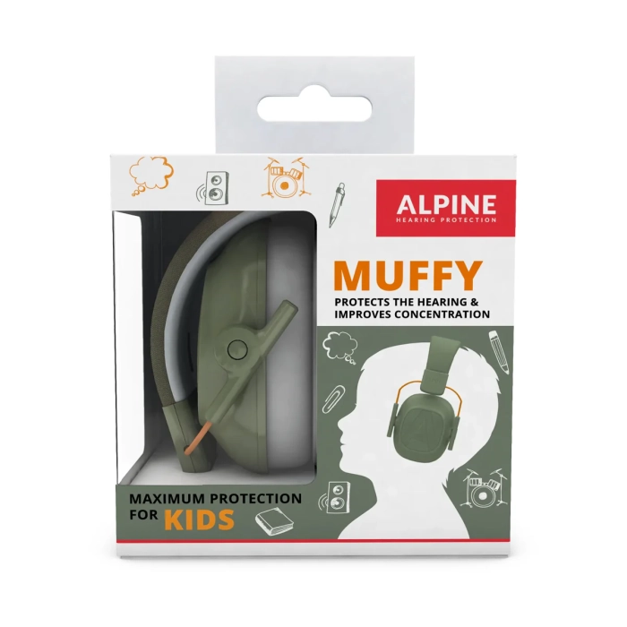 Apsauginės ausinės vaikams Alpine Muffy Kids Green