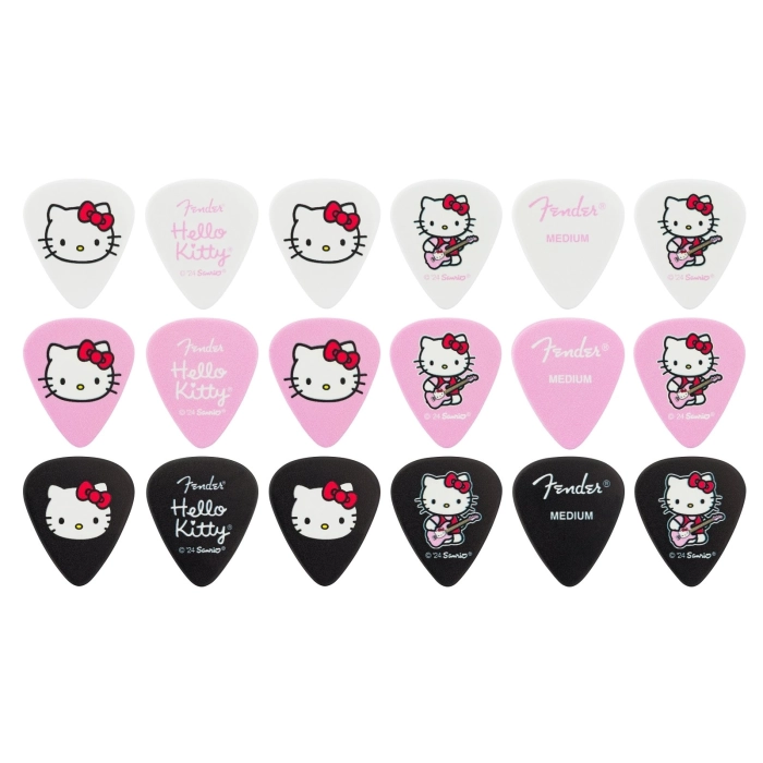 Brauktukų komplektras Fender Hello Kitty Pick Tin Medium