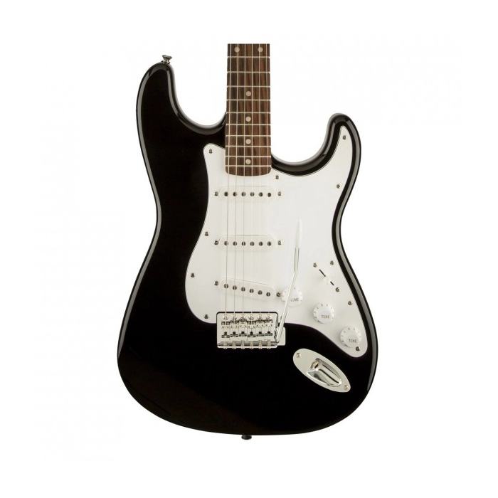 Squier Affinity Series™ Stratocaster® Mustang™ Micro Pack, Laurel Fingerboard, Black, Gig Bag, HD9