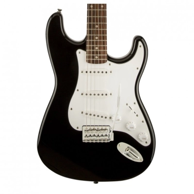 Squier Affinity Series™ Stratocaster® Mustang™ Micro Pack, Laurel Fingerboard, Black, Gig Bag, HD9