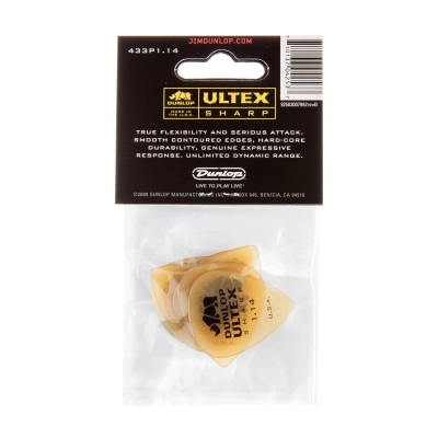 Brauktukai 6 vnt. Dunlop ULTEX SHARP PICK 1.14MM 6 PLAYER PACK