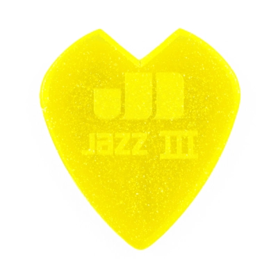 Dunlop KIRK HAMMETT JAZZ III PICK YELLOW GLITTER