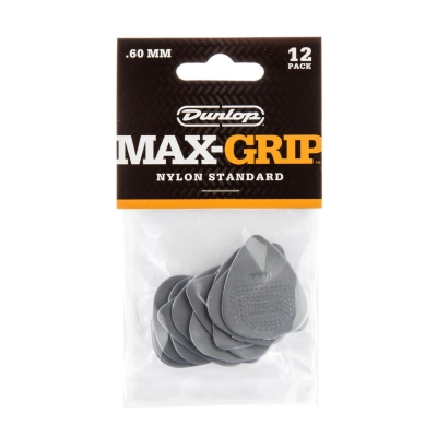 Dunlop MAX-GRIP NYLON STANDARD PICK .60MM 12 PLAYER PACK