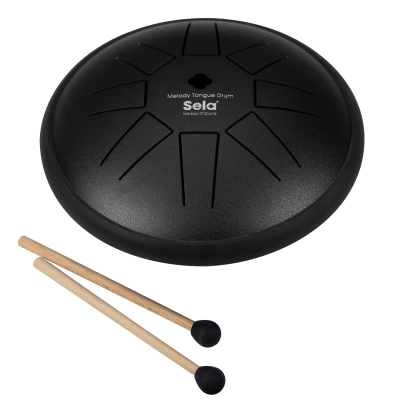 Mėnulio būgnas Sela Melody Tongue Drum 6   C Major Black