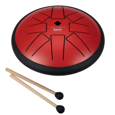 Mėnulio būgnas Sela Melody Tongue Drum 6   F Minor Red