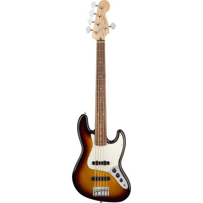 Bosinė gitara Fender Player Jazz Bass® V, Pau Ferro Fingerboard, 3-Color Sunburst